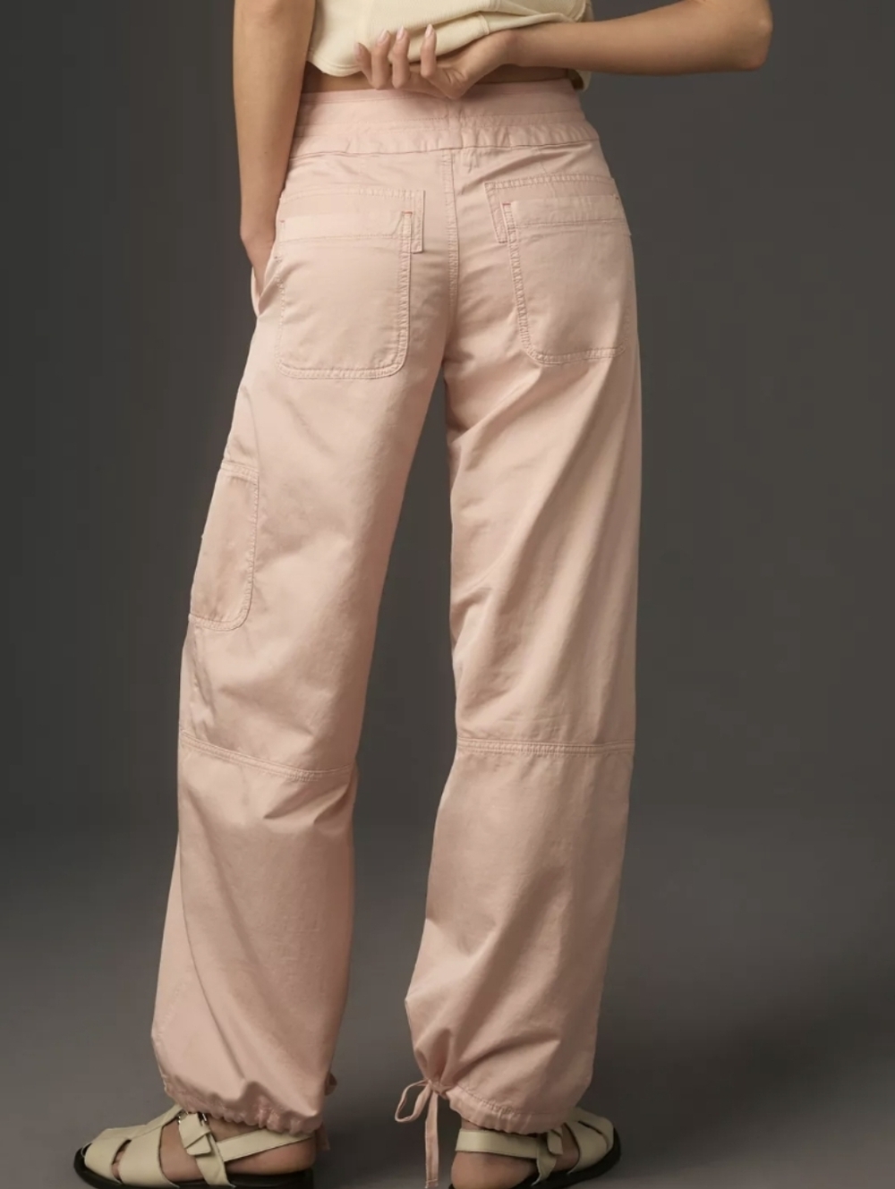 Anthropologie Pilcro Satin Parachute Pants,  Size 32, Pink, Like New - Picture 14 of 15